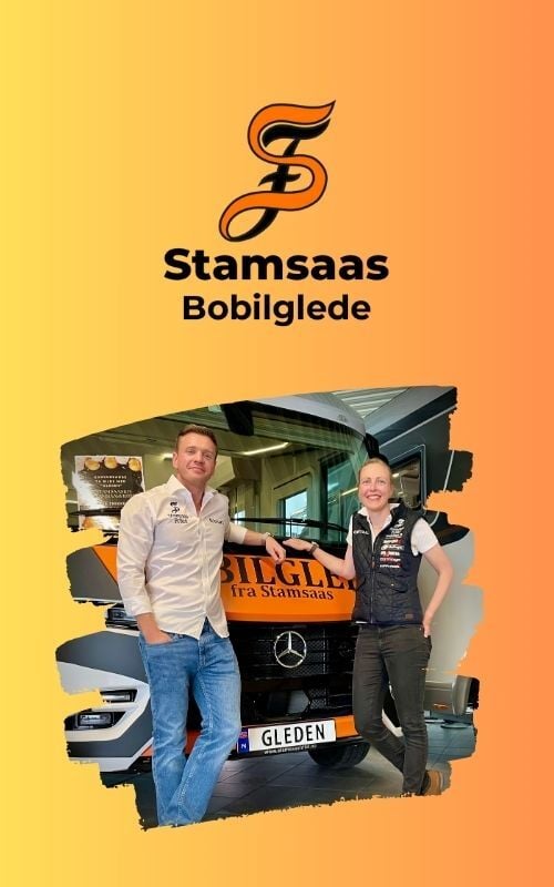 Bilde av Camilla og Richard på Stamsaas med bobilen Gleden Bilde av Camilla og Richard på Stamsaas med bobilen Gleden